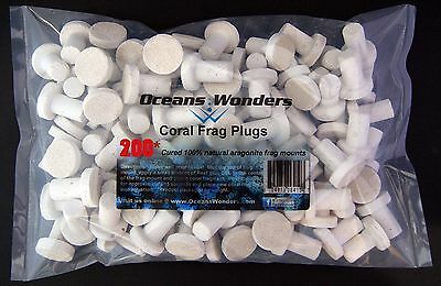 200 Cured Reef Plugs For Live Coral Frag Propagation